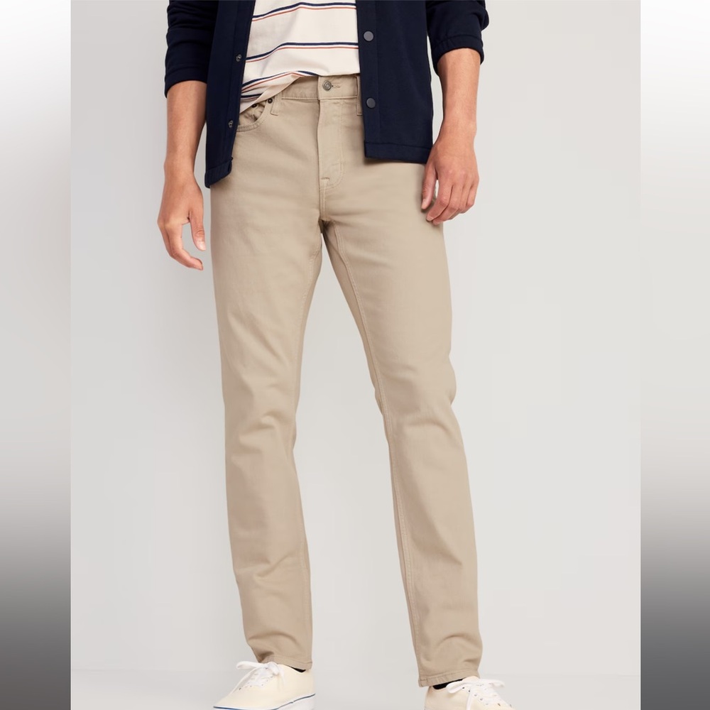 Old Navy Slim Five-Pocket Pants
Color: Light Khaki
Size: 32x32
